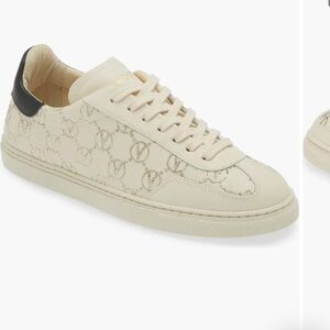 Valentino White Sneakers with Logo Design
